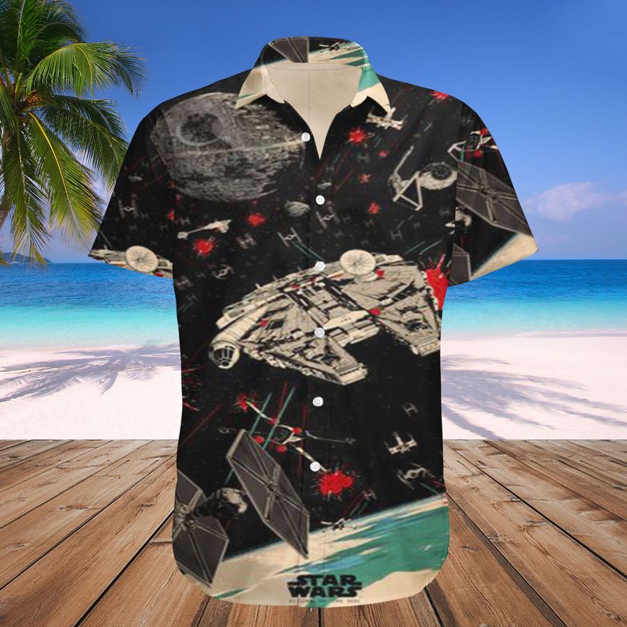 Iconic Illustration Rayon Pineapples Aloha Starwars Hawaii Shirt