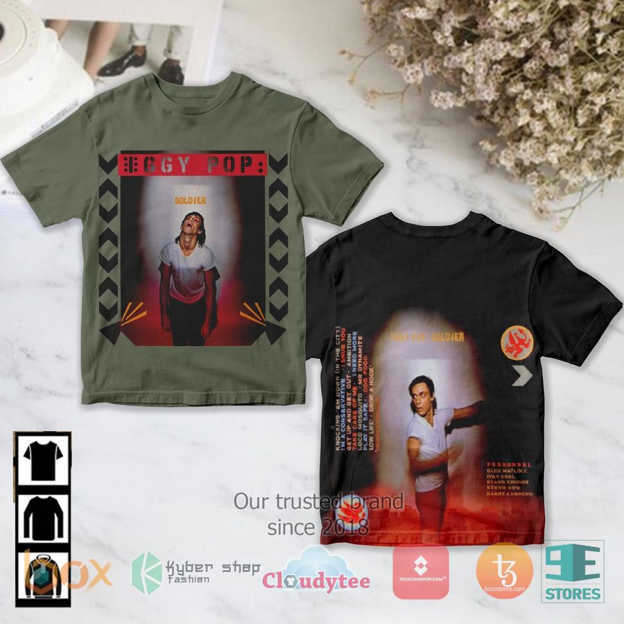 Iggy Pop Soldier Album 3D T-Shirt – LIMITED EDITION
