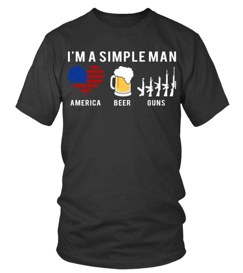 I'm a simple man – America independence day, beer and gun