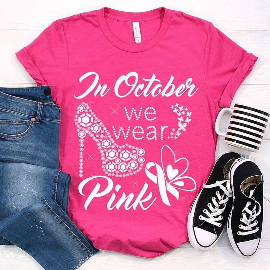 In october we wear pink – Octorber pink month, october high heel