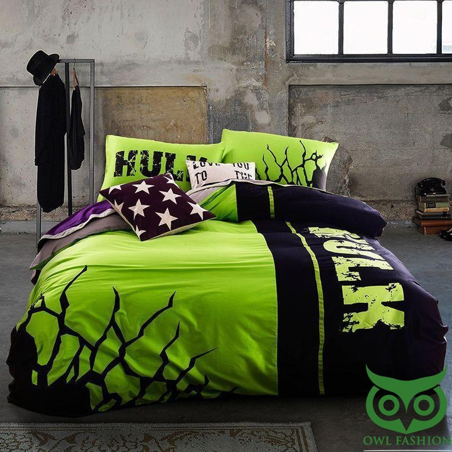 Incredible Hulk Black and Green Bedding Set