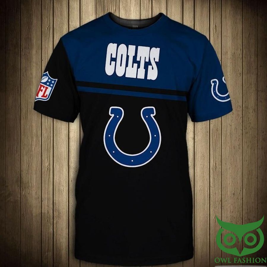 Indianapolis Colts NFL Sapphire and Black 3D T-shirt
