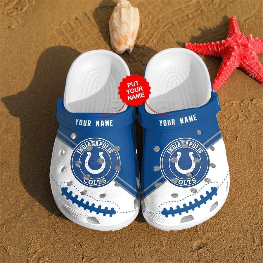 Indianapolis Colts Personalized Custom For Nfl Fans Crocs Clog Shoes