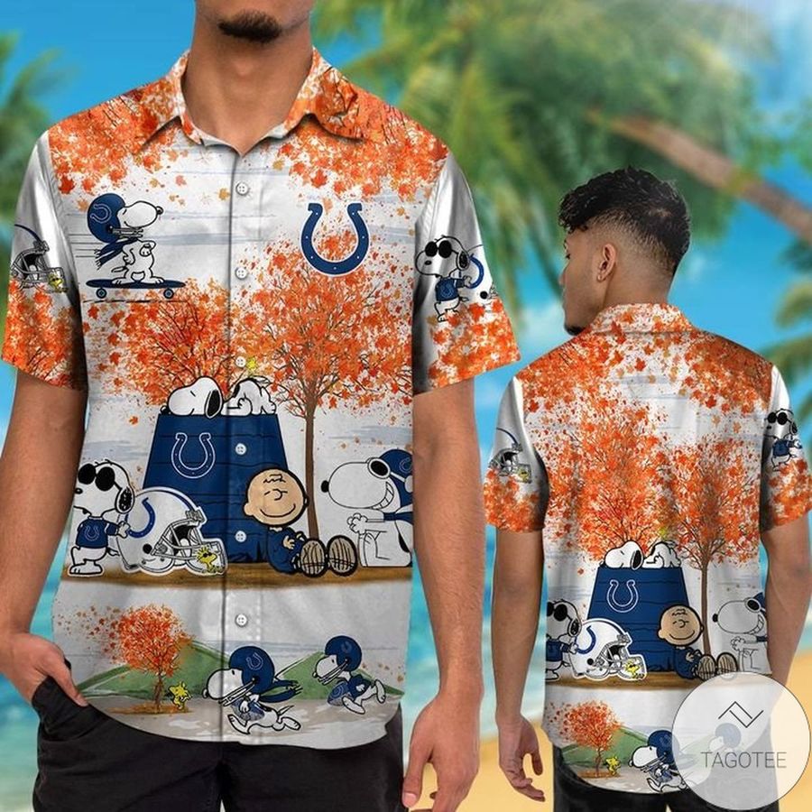 Indianapolis Colts Snoopy Autumn Hawaiian Shirt
