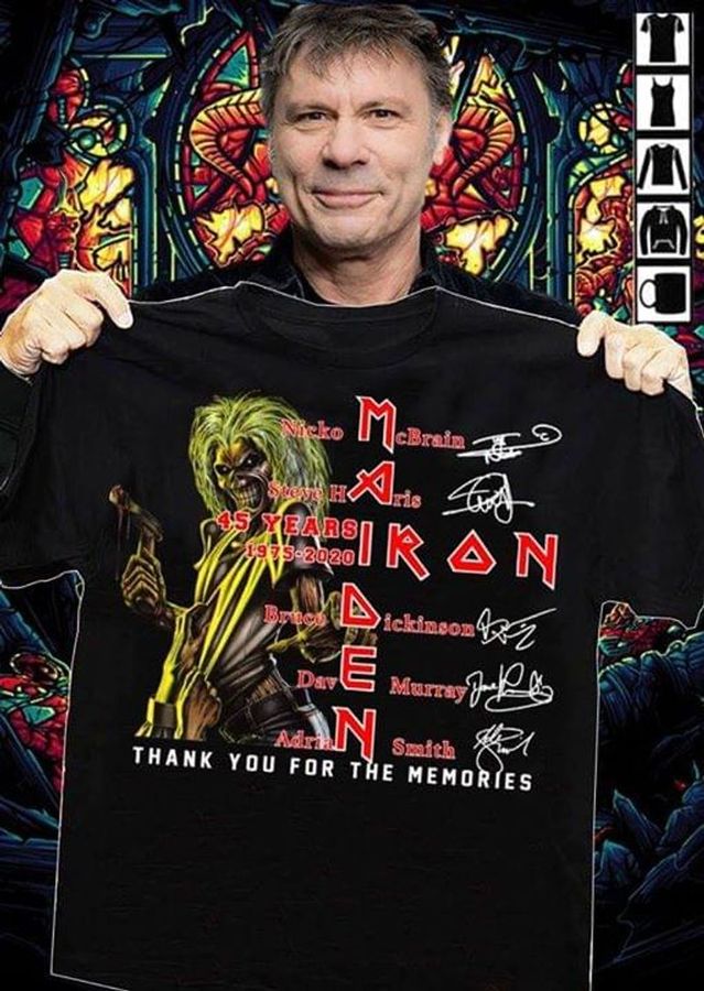 Iron Maiden Thank You For The Memories Vintage For You And Friends Black T Shirt S-6xl Mens And Women Clothing