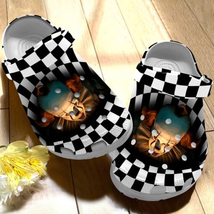 It Halloween Checkered Crocs Crocband Clog Comfortable Water Shoes