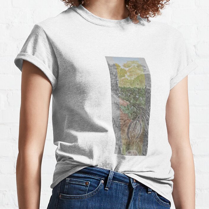Italian watercolour summer garden   Classic T-Shirt