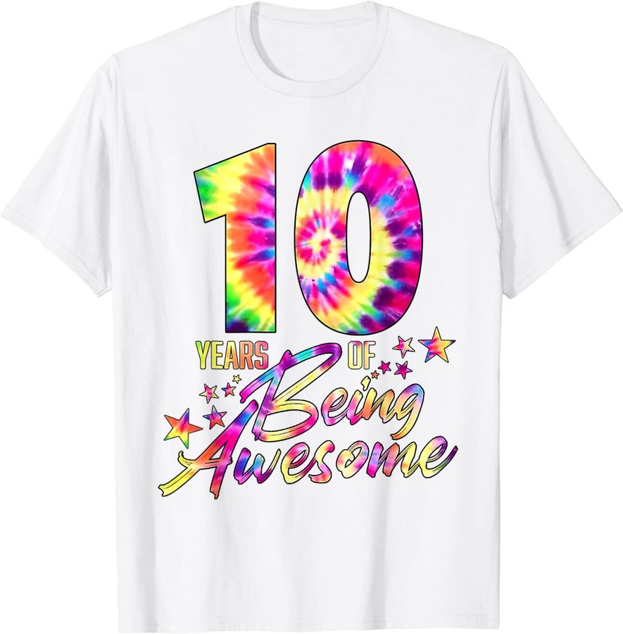 It's My 10th Birthday Tie Dye Shirts for 10 Year Old Girls