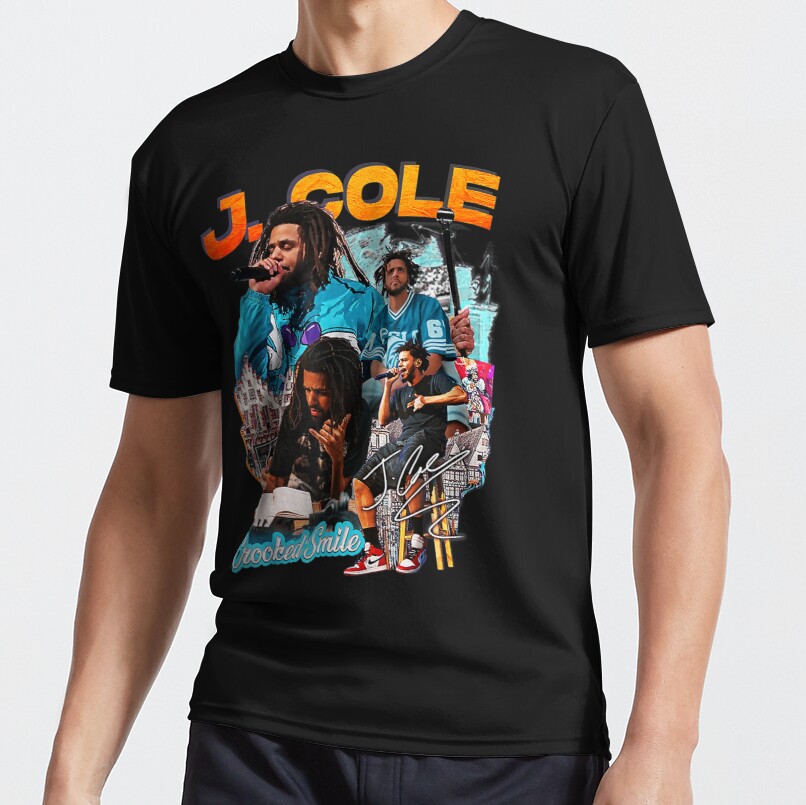 J-Cole-Tee-Rapper-Retro-Vintage Men Women Active T-Shirt