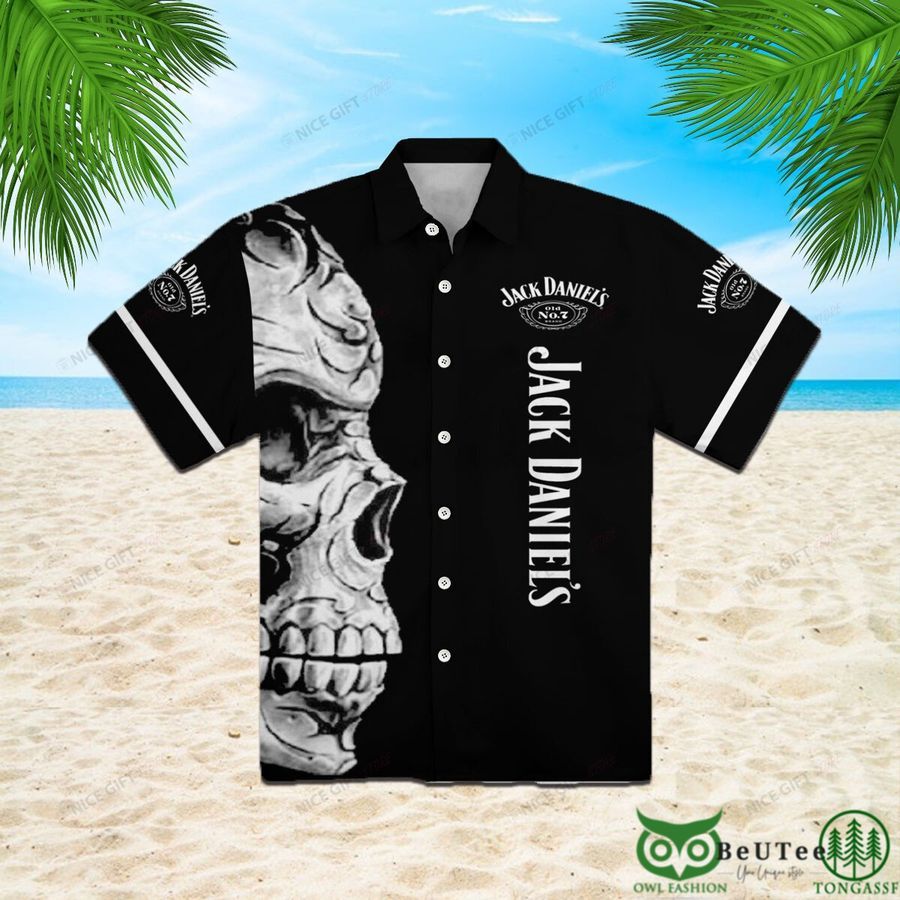 Jack Daniel's Horror Skull Black Hawaii 3D Shirt