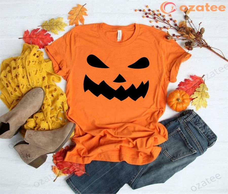 jack o lantern halloween t-shirt halloween pumpkin womens shirt