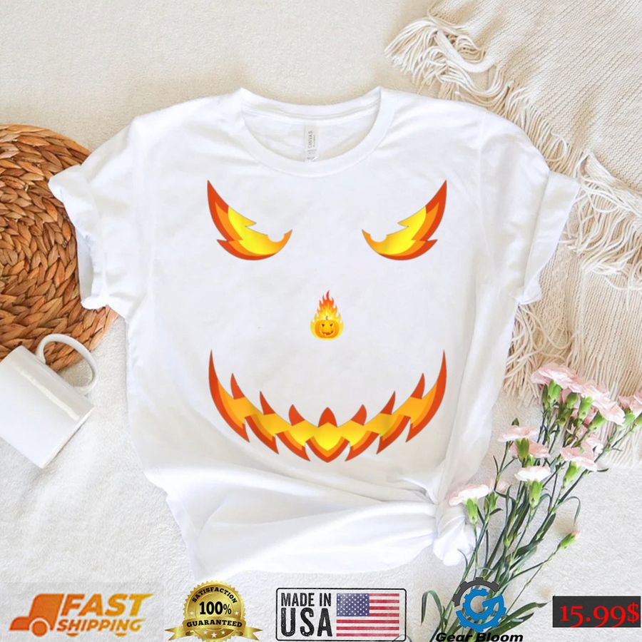 Jack O Lantern Scary Carved Pumpkin Face Halloween Costume T Shirt