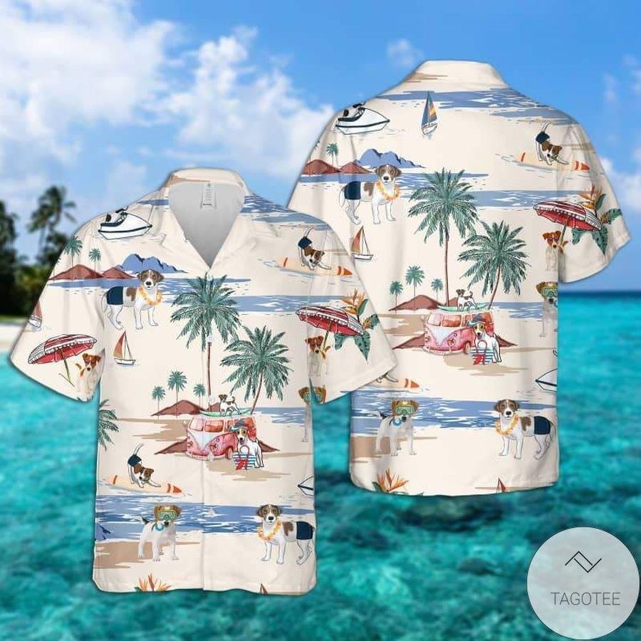 Jack Russell Terrier Summer Beach Hawaiian Shirt