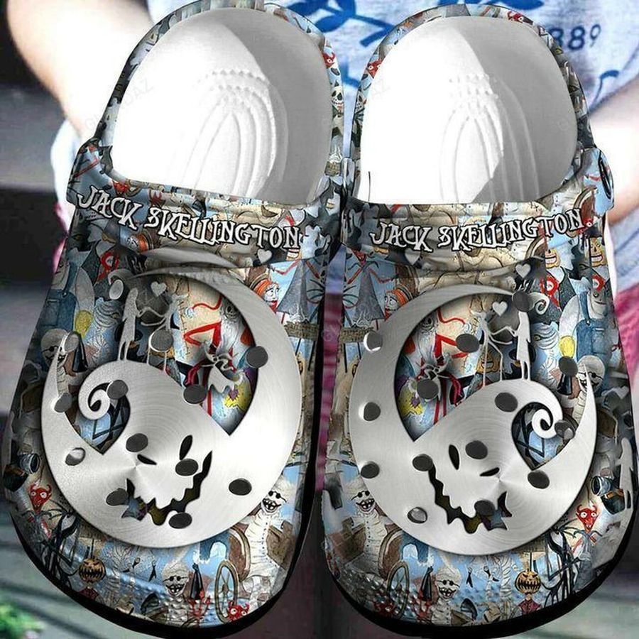 Jack Skellington 5 Personalized Gift For Lover Rubber Crocs Crocband Clogs, Comfy Footwear