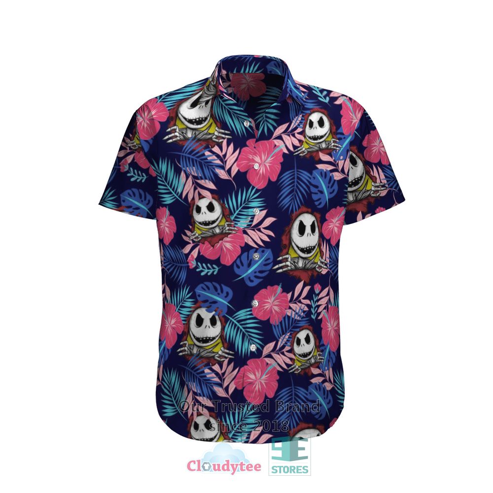 Jack Skellington Flower Navy Hawaiian Shirt – LIMITED EDITION