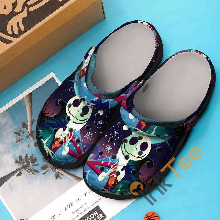 Jack Skellington The Nightmare Before Christmas Movie Crocs Crocband Clog Comfortable For Mens Womens Classic Clog Water Shoes