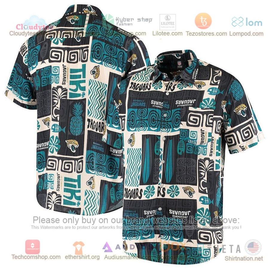 Jacksonville Jaguars Black-Tan Tiki Floral Hawaiian Shirt – LIMITED EDITION
