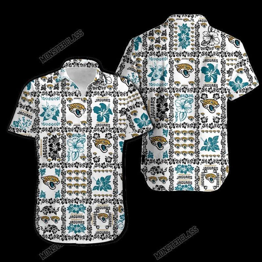 Jacksonville Jaguars Hibiscus Hawaiian Shirt Short