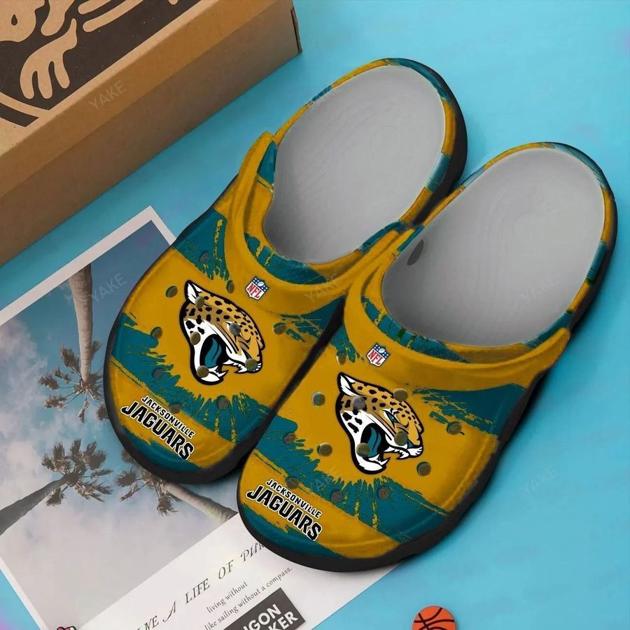 Jacksonville Jaguars Tiger Crocs Crocband Clog Comfortable Water Shoes