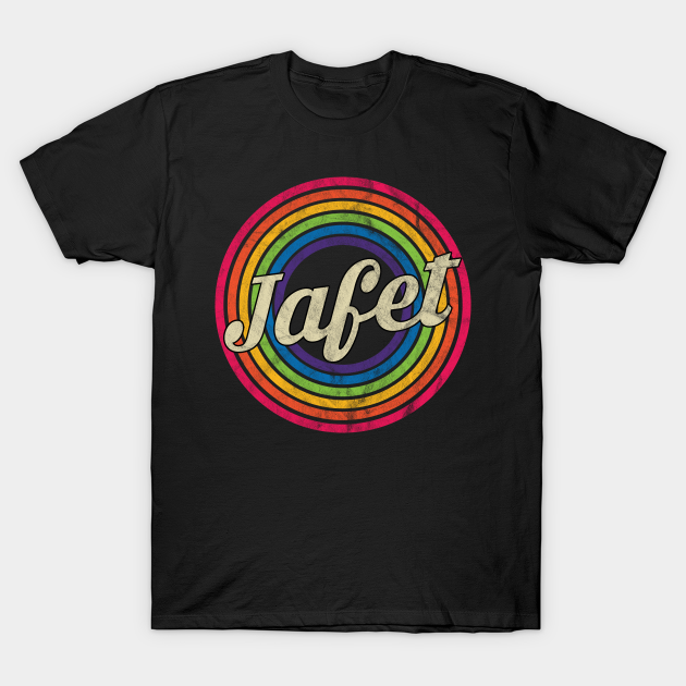 Jafet - Retro Rainbow Faded-Style T-shirt, Hoodie, SweatShirt, Long Sleeve