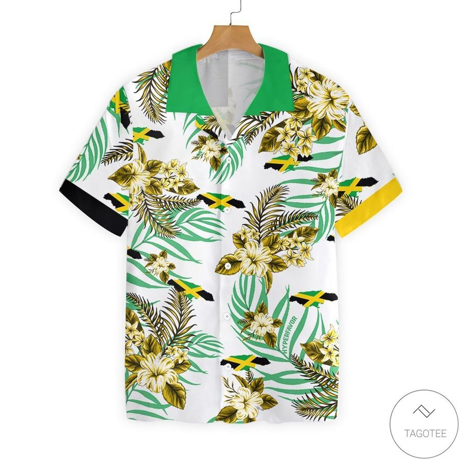 Jamaica Proud Button Hawaiian Shirt