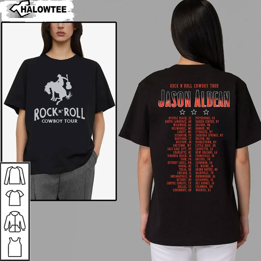 Jason Aldean Rock N Roll Cowboy Tour 2022 Shirt Jason Aldean Merch