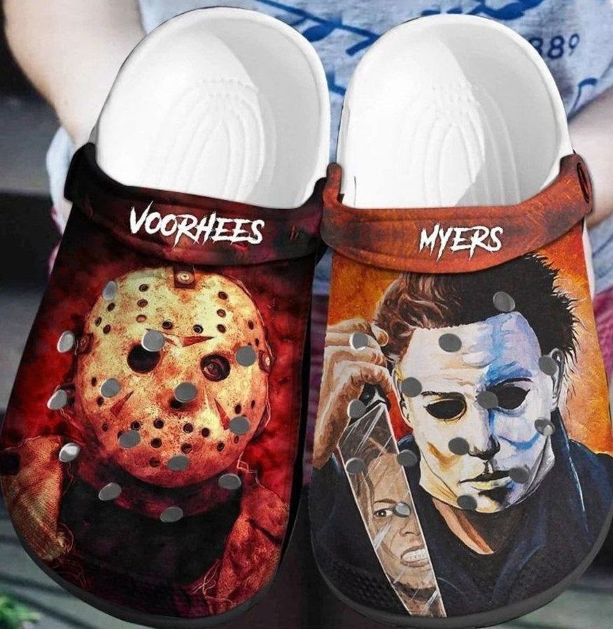 Jason Voorhees – Michael Myers  Rubber Crocs Crocband Clogs, Comfy Footwear