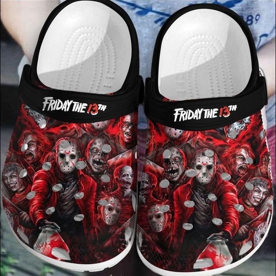 Jason Voorhees Horror Film Halloween Friday The 13Th Gift For Fan Classic Water Rubber Crocs Crocband Clogs, Comfy Footwear