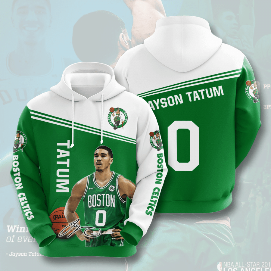 Jayson Tatum Boston Celtics Boston Celtics 3D Hoodie Sweatshirt.png