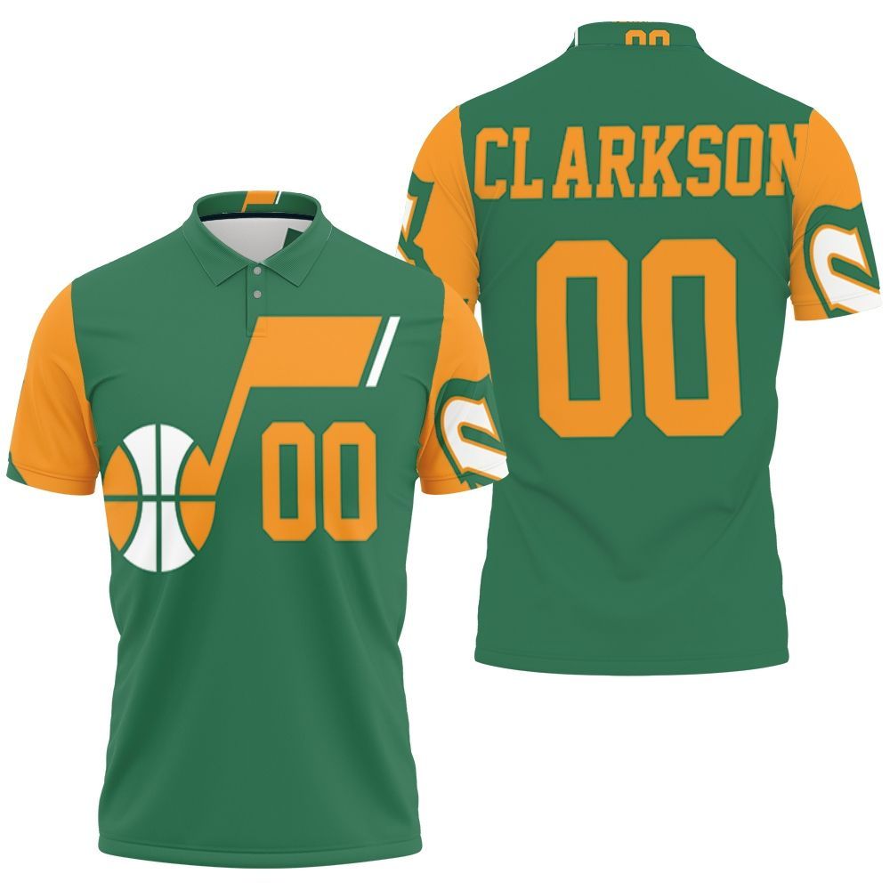 Jazz Jordan Clarkson 2020-21 Earned Edition Green Personalized Polo Shirt All Over Print Shirt 3d T-shirt