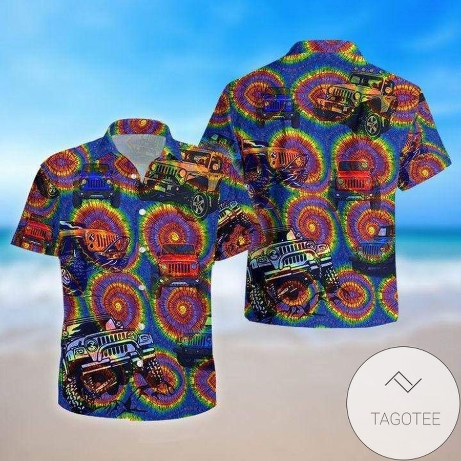 Jeep Tie Dye Aloha Authentic Hawaiian Shirt 2022s