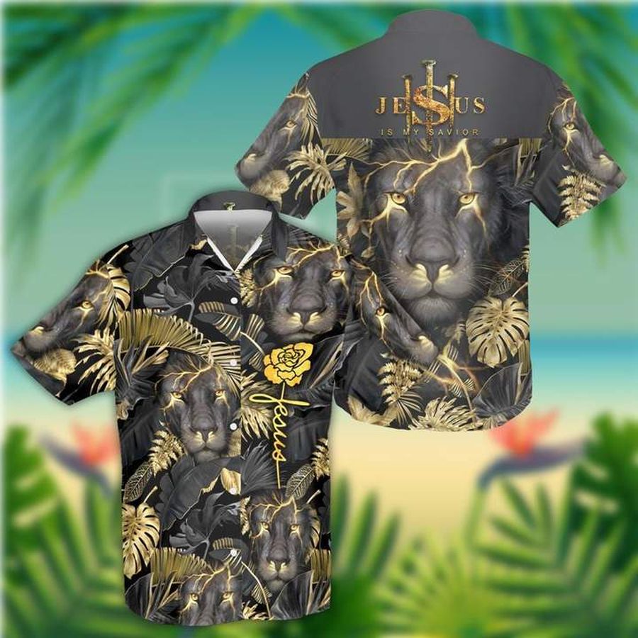 Jesus And Lion Aloha Hawaiian Shirt Pre12757, Hawaiian shirt, beach shorts, One-Piece Swimsuit, Polo shirt, funny shirts, gift shirts, Graphic Tee