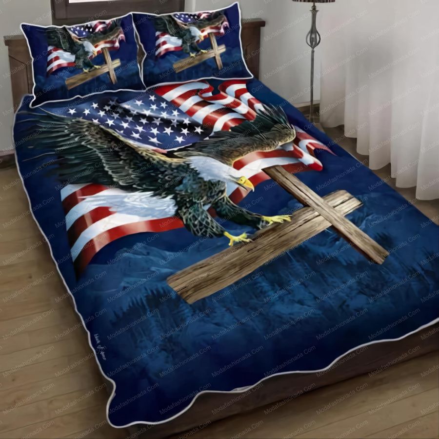 Jesus Cross American Eagle God 39 Bedding Set – Duvet Cover – 3D New Luxury – Twin Full Queen King Size Comforter Cover