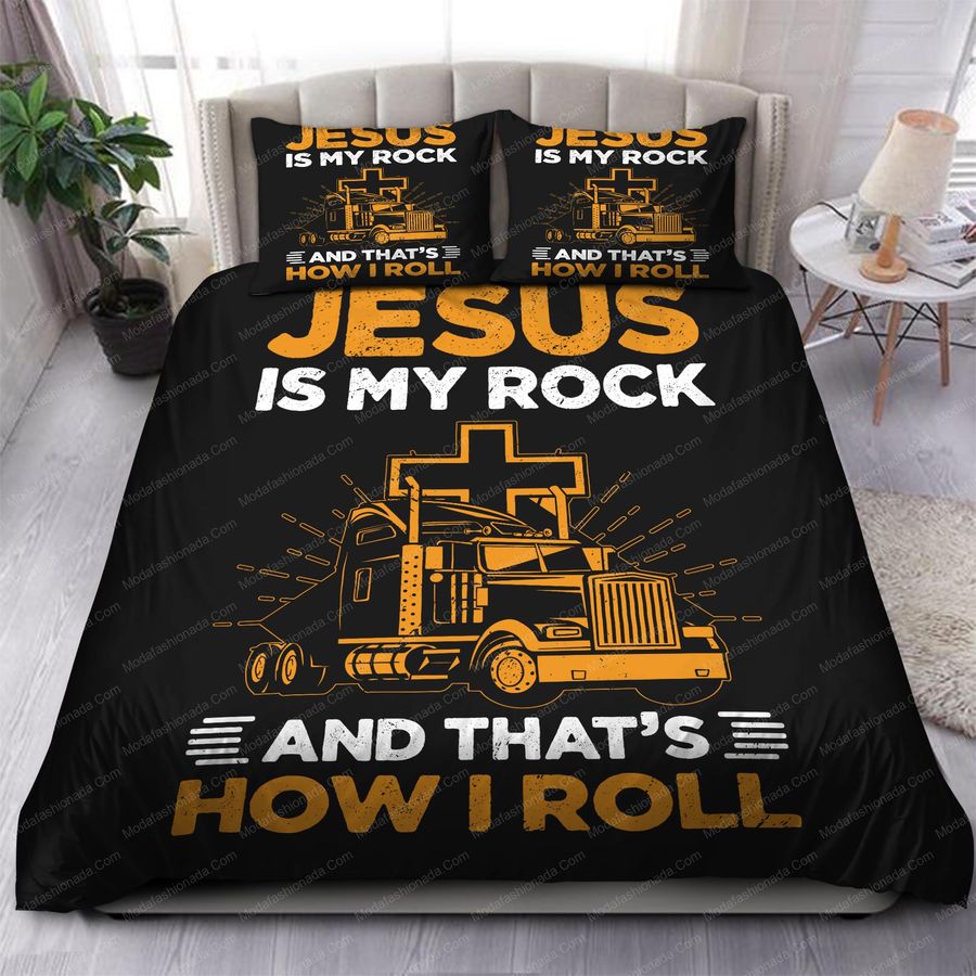 Jesus Is My Rock And That's How I Roll Bedding Sets