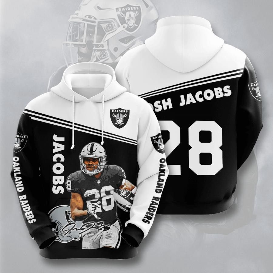 Josh Jacobs Oakland Raiders NFL Men And Women 3D Full Printing Hoodie Shirt