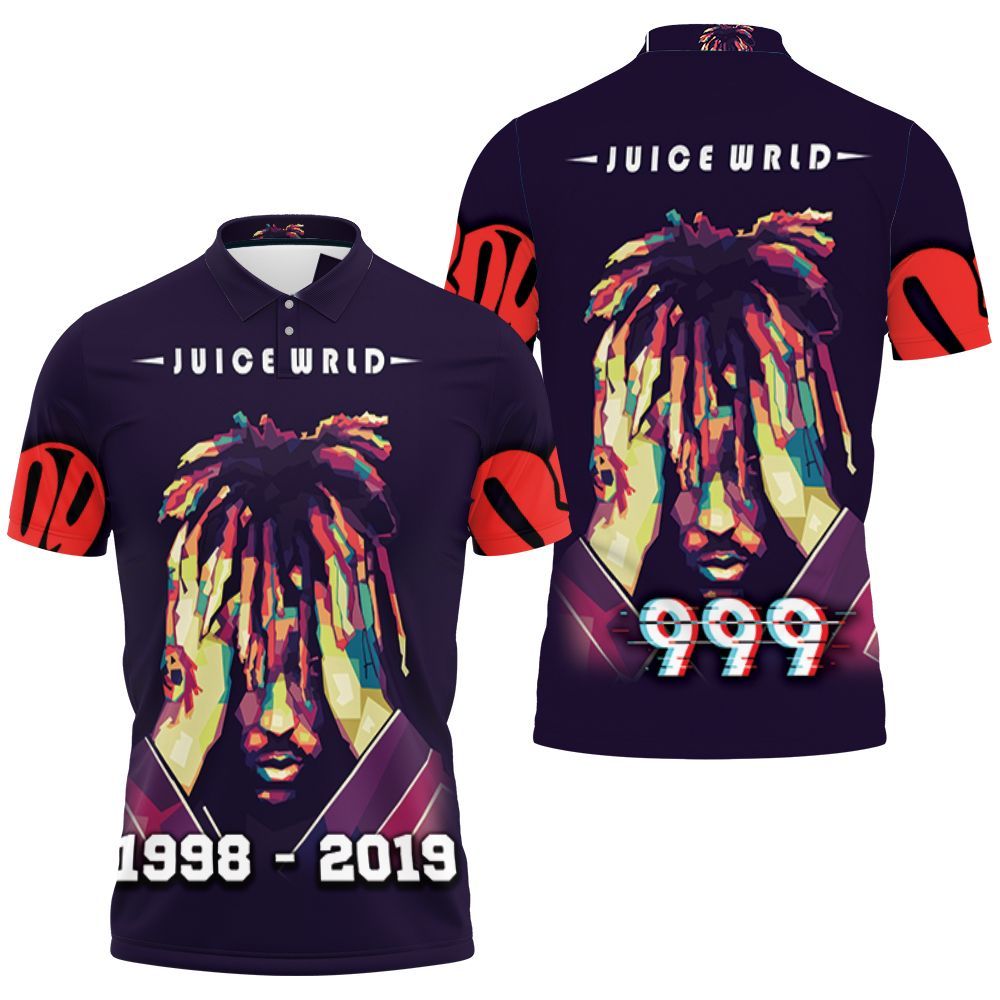 Juice Wrld 999 Emo Rap Hip Hop Color Sketch Polo Shirt All Over Print Shirt 3d T-shirt