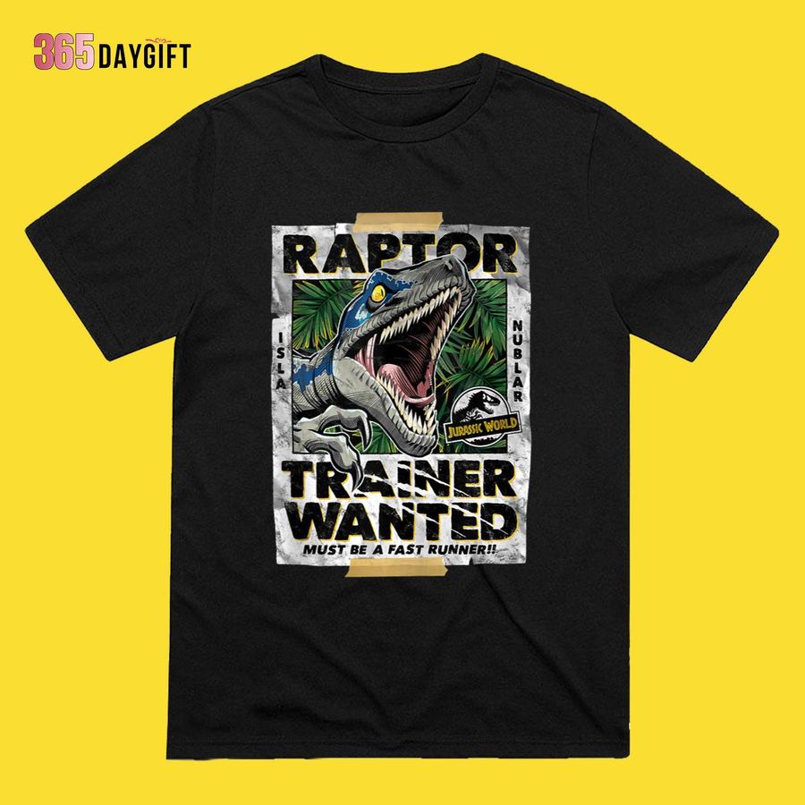 Jurassic Park Jurassic World Raptor Trainer Wanted Poster Shirt