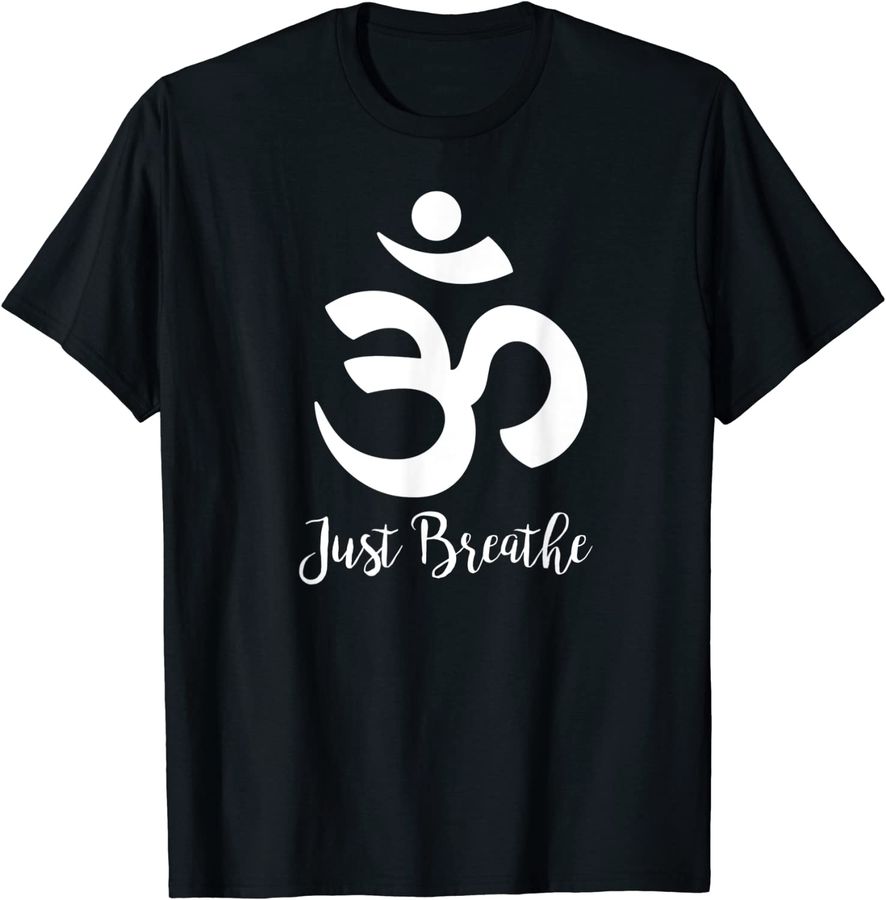 Just Breathe Spiritual Yoga Symbol Namaste