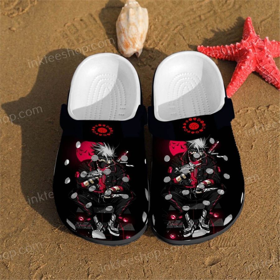 Kakashi Anime Crocs Crocband Clog Comfortable Water Shoes In Black