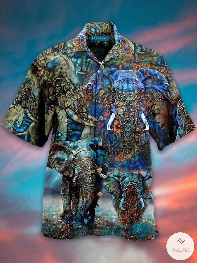 Kaleidoscope Elephent Hawaiian Shirt