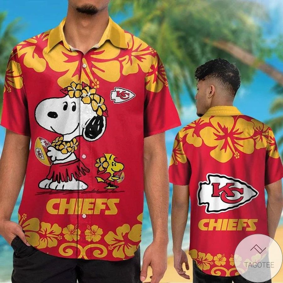 Kansas City Chiefs 038; Snoopy Hawaiian Shirt