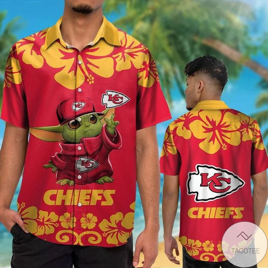 Kansas City Chiefs Baby Yoda Hawaiian Shirt