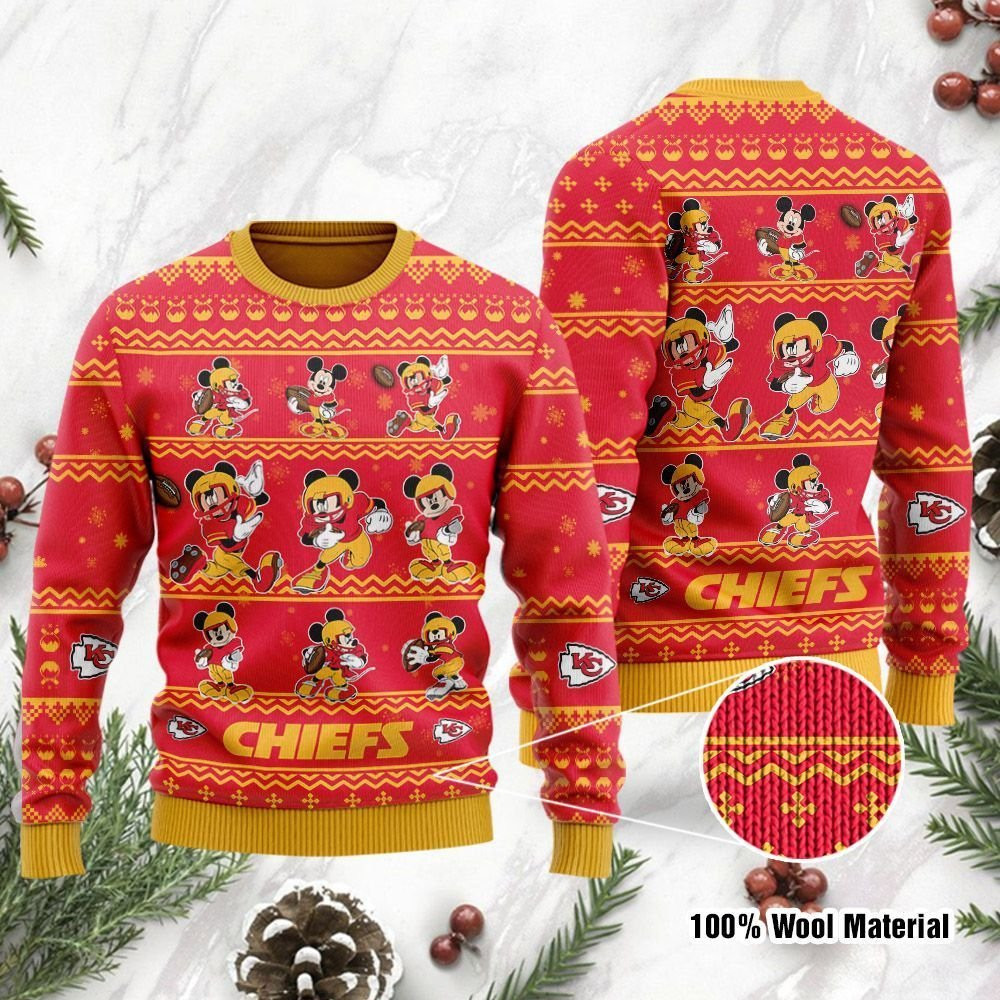 Kansas City Chiefs Mickey Mouse Ugly Christmas Sweater Ugly Sweater