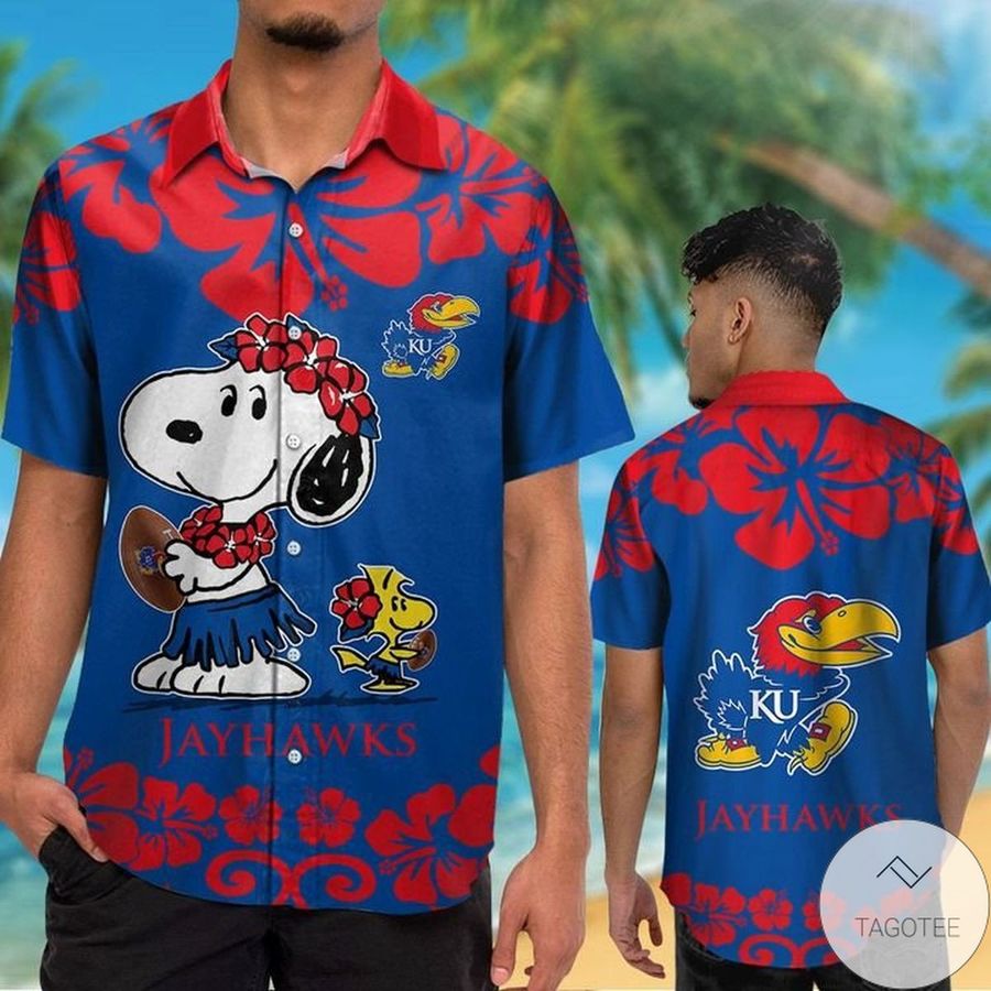 Kansas Jayhawks 038; Snoopy Hawaiian Shirt