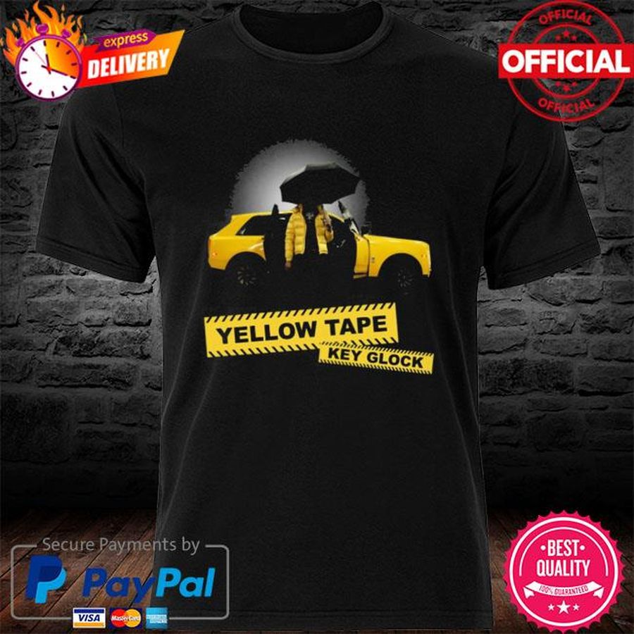 key Glock Merch Yellow Tape T-Shirt