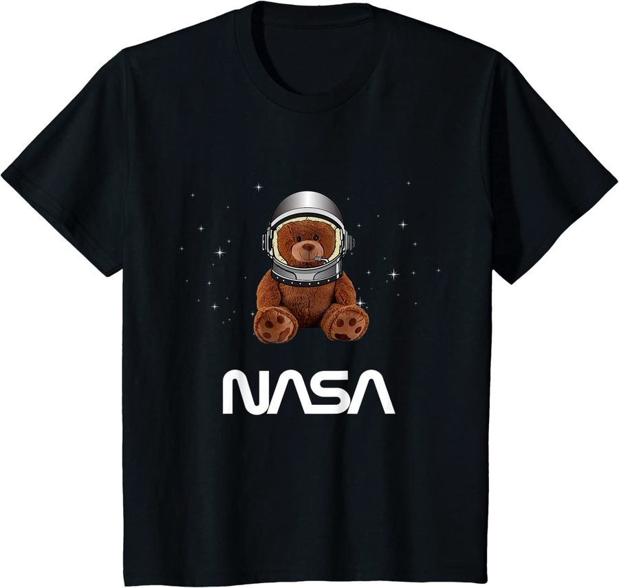 Kids NASA Astronaut teddy bear cute Worm Logo