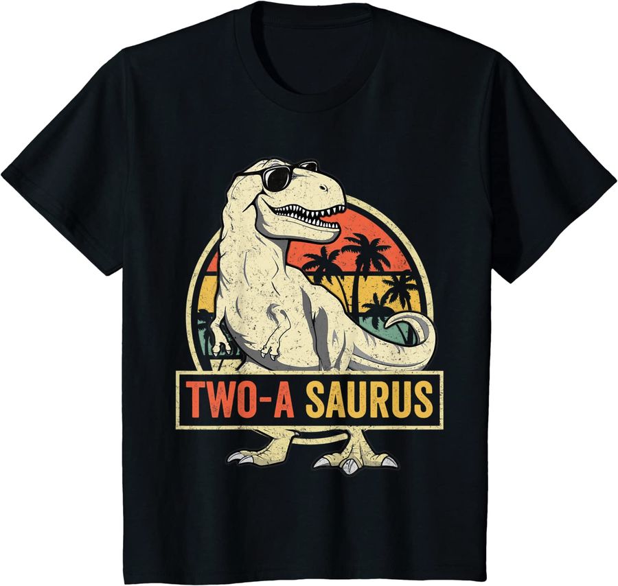 Kids Two a Saurus Birthday T Rex 2 Year Old Dino 2nd Dinosaur_1