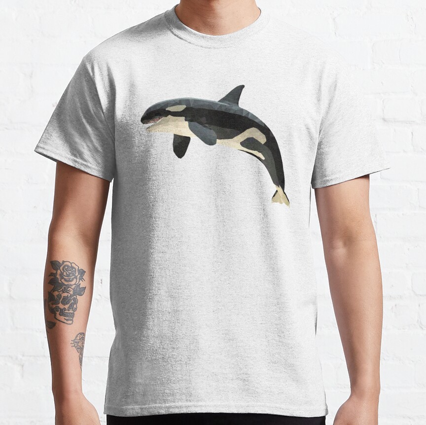 killer whale-Polygonal animals Classic T-Shirt