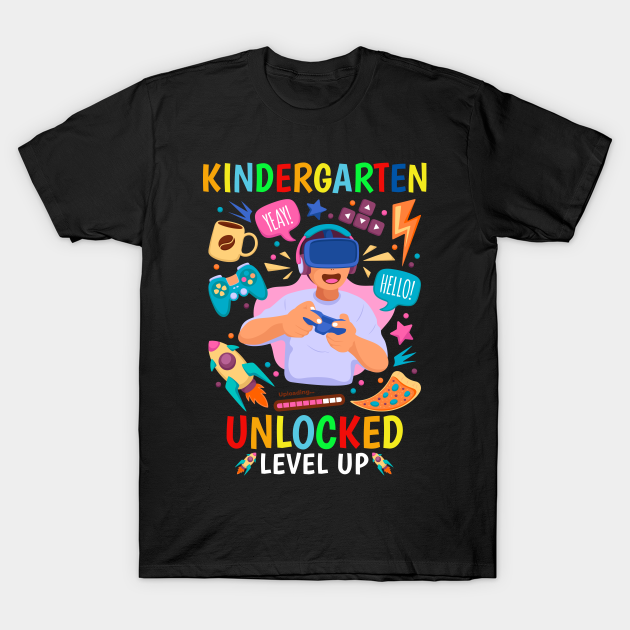 Kindergarten Unlocked Level Up Gamer Boys Back To School T-shirt, Hoodie, SweatShirt, Long Sleeve