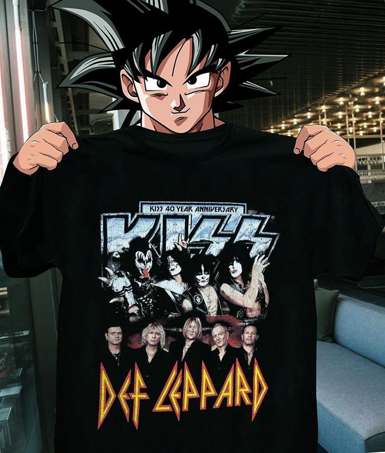 Kiss 40 Year Anniversary Def Leppard Band Shirt